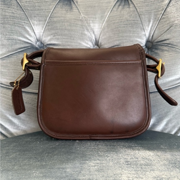 Vintage Coach Legacy Small Flap Field Bag 9965 in Mahogany with HangTag - Picture 4 of 14